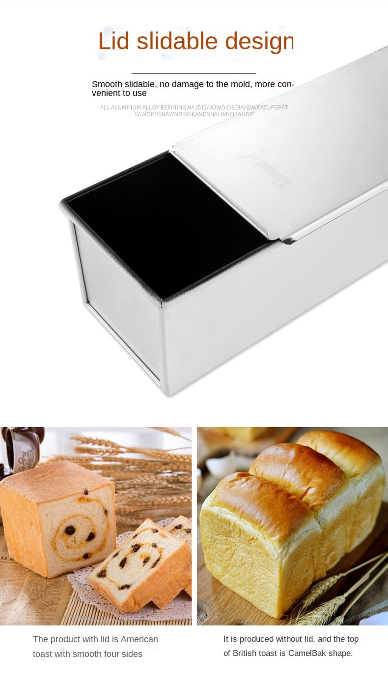 Aluminum alloy black non-stick coating Loaf Pan with lid